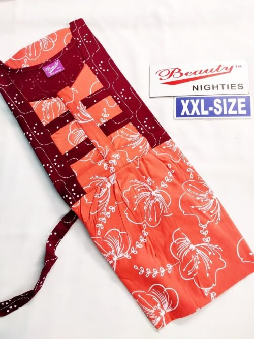 Beauty Branded Puff sleeve Frock Model Nighties