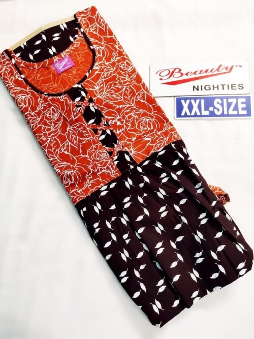 Beauty Branded Puff sleeve Frock Model Nighties