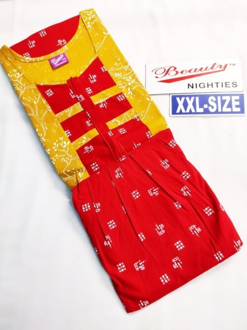 Beauty Branded Puff sleeve Frock Model Nighties