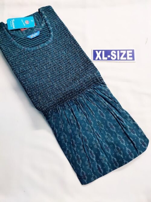 Smocking Nighty  Blue color