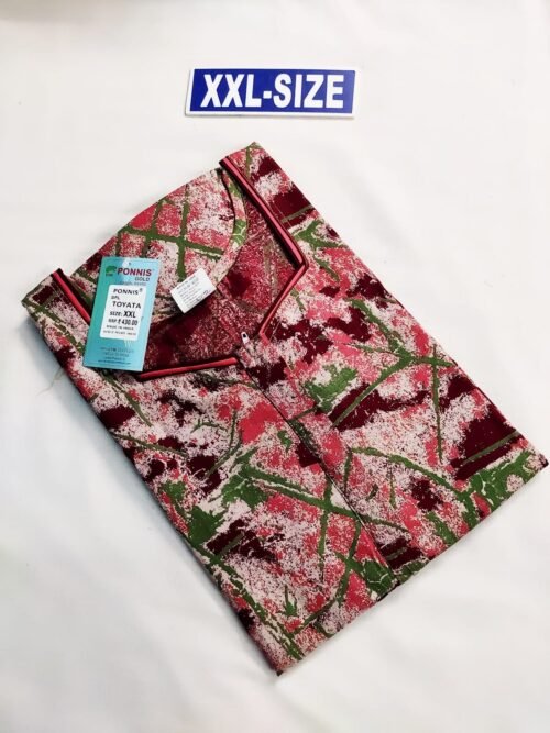 Ponnis Premium Quality Nighty Maroon Color