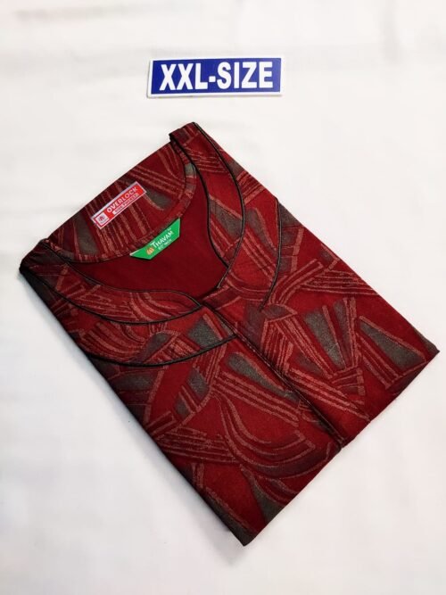 Thavam 60 Inches Height Nighty Maroon Color