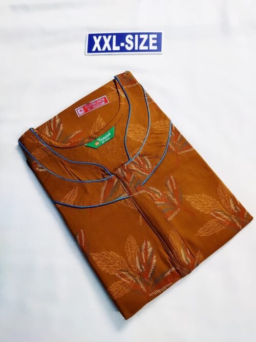 Thavam 60 Inches Height Nighty Mustard Yellow Color