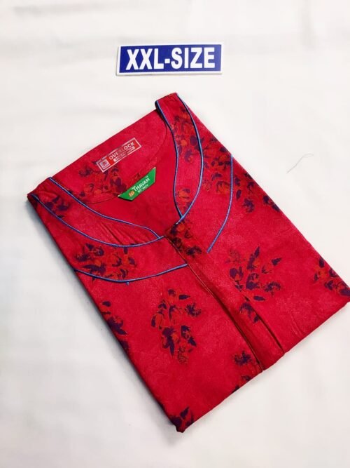 Thavam 60 Inches Height Nighty Red Color