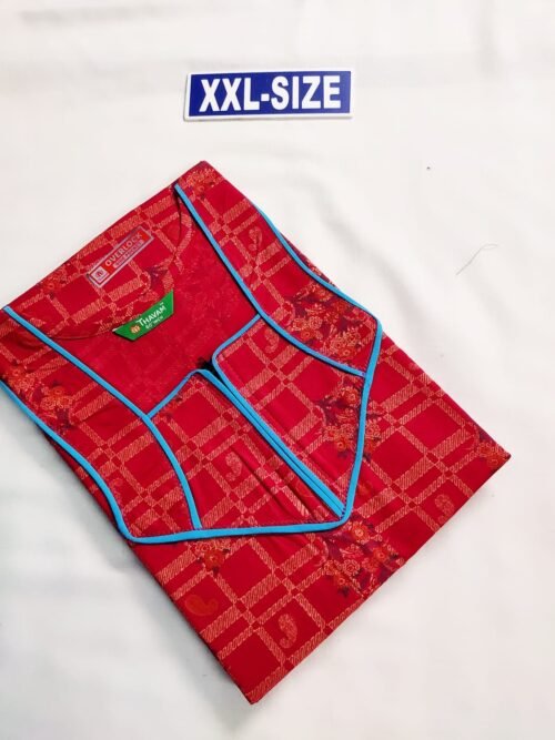 Thavam 60 Inches Height Nighty Red Color