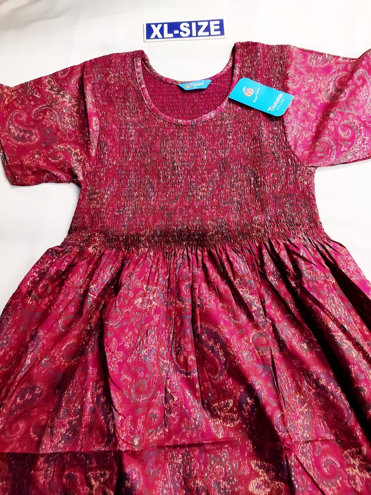 Thavam Smocking Frock Model Nighty