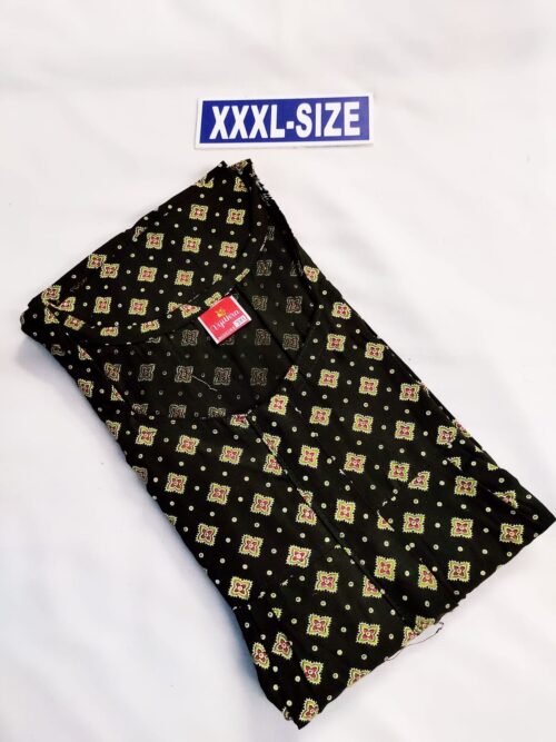 Vikas and Beauty Nighty Black Color With Flower Design