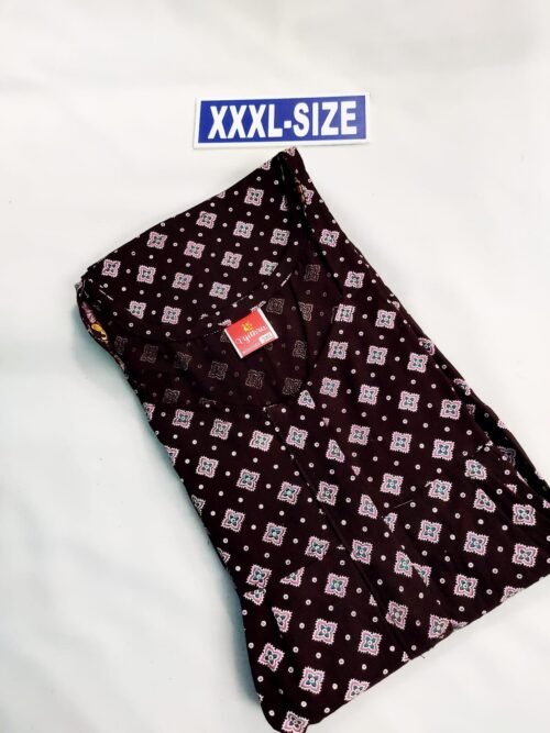 Vikas and Beauty Nighty Chocolate Brown Color With Flower Design
