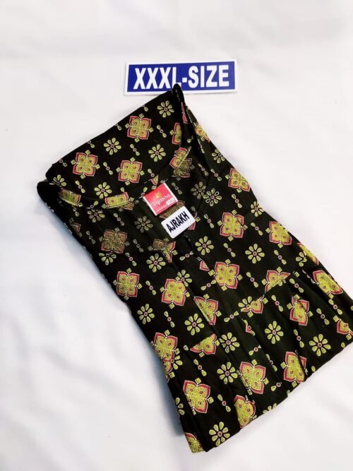 Vikas and Beauty Nighty Black Color With Yellow Flower Design