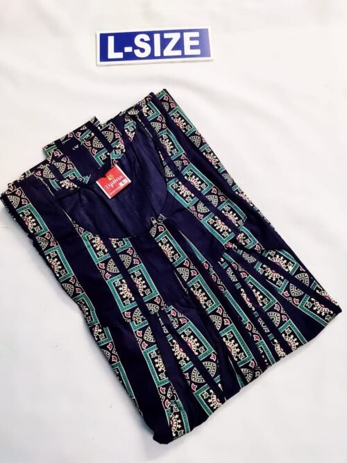 Vikas And Beauty Nighty Navy Blue Color With Flower Print
