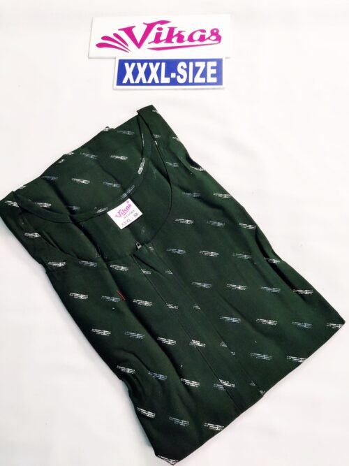 Vikas and Beauty Nighty Dark Green Color