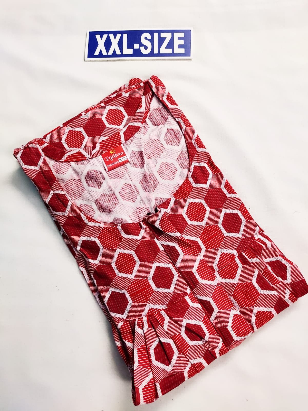 Vikas and Vijithra Nighty Red Color