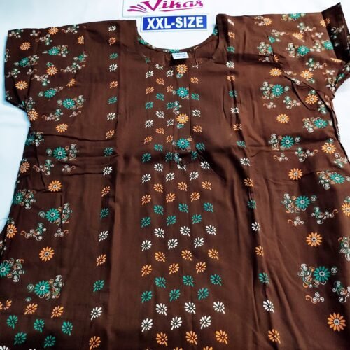 Vikas and Vijithra Nighty Coffee Color