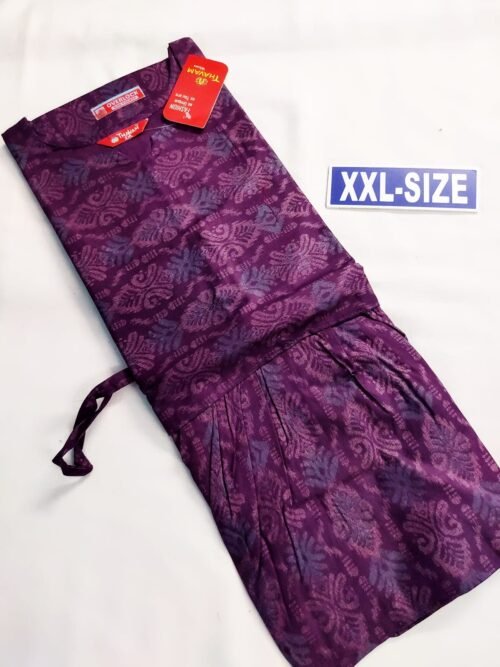 Thavam Branded Feeding Nighty Wine Color With Flower Print