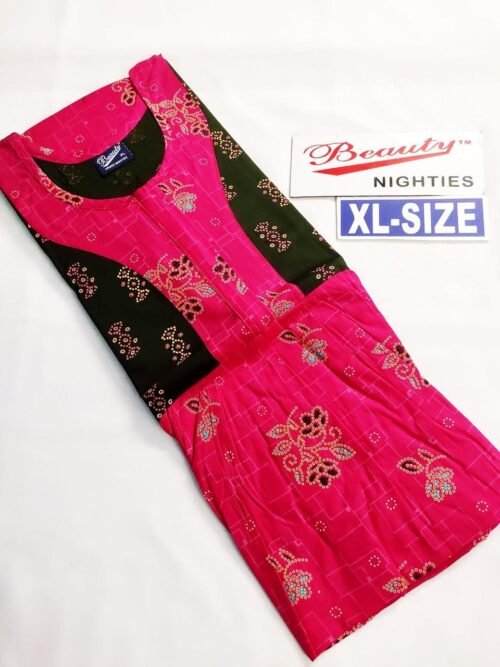 Beauty and Yoga Branded Puff sleeve Frock Model Nighty