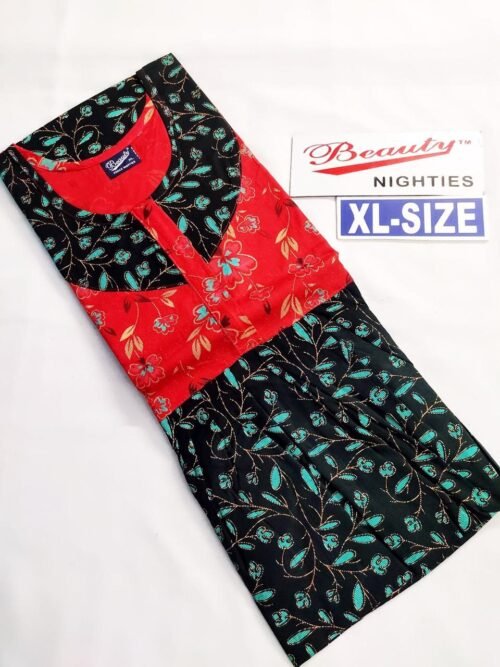 Beauty and Yoga Branded Puff sleeve Frock Model Nighty