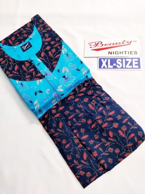 Beauty and Yoga Branded Puff sleeve Frock Model Nighty