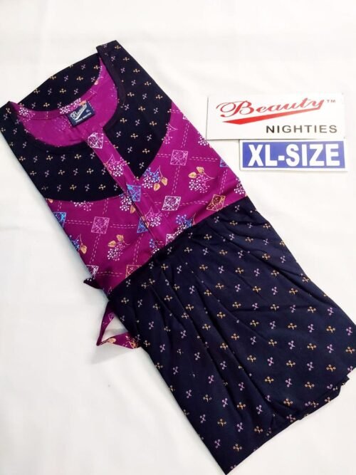 Beauty and Yoga Branded Puff sleeve Frock Model Nighty