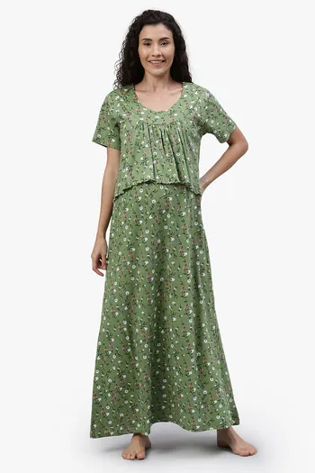 Feeding Model (Vertical side zip) nighty