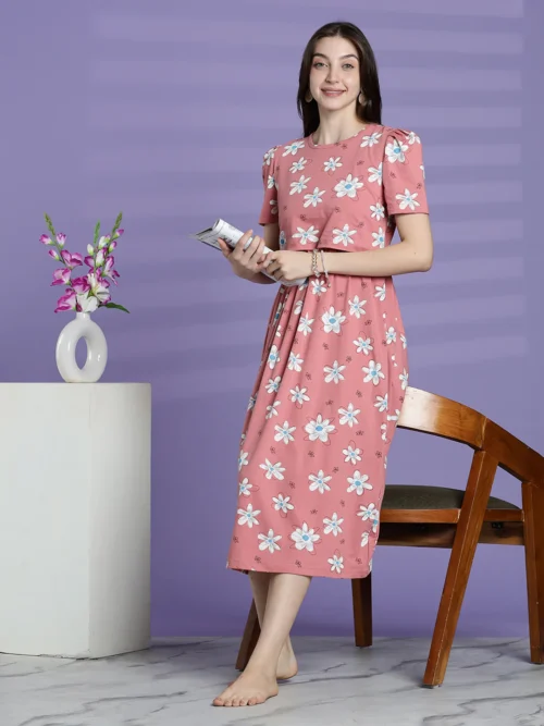 Feeding Model (Horizontal side zip) nighty